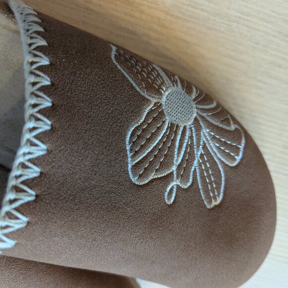 Women's Jamie Embroidered Slide Footbed Clogs Cognac - Picture 6 of 6